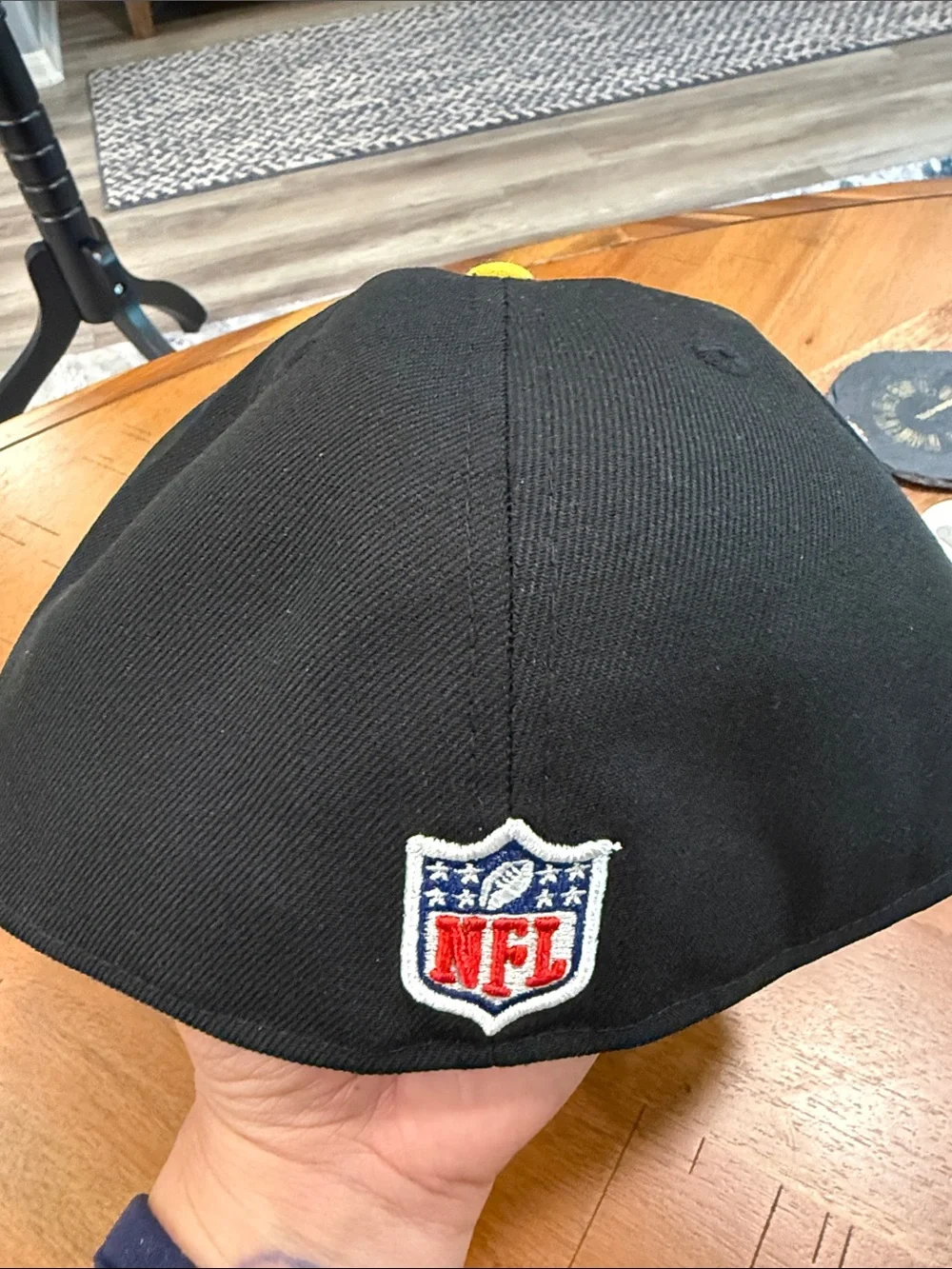Pittsburgh Steelers NFL 2025 Draft Hat Black and Gold Fitted Size 7 1/2